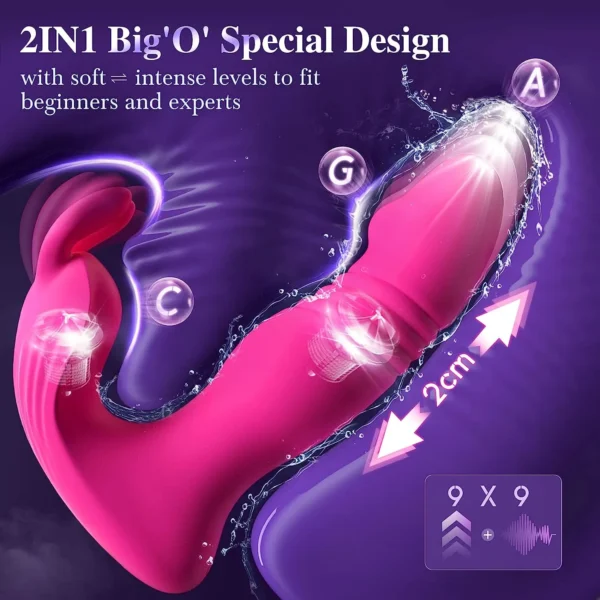 Adult Sex Toys Women Sex Toy – 3IN1 App Remote Control Vibrator Wearable, Adult Toys with 9 Vibrating Rabbit Ears & 9 Thrusting Dildo Clitoral Dildos G Spot Vibrators Couples Sex Machine