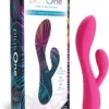 plusOne Dual Rabbit Vibrator for Women – Made of Body-Safe Silicone, Fully Waterproof, USB Rechargeable – Dual Vibrating Massager with 10 Vibration Settings